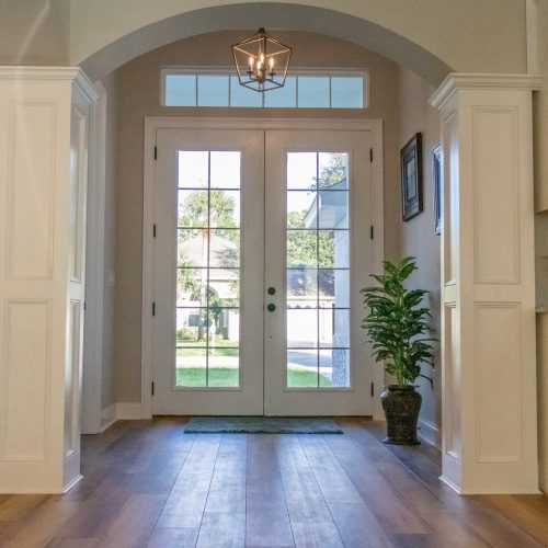 interior view of main entrance doors